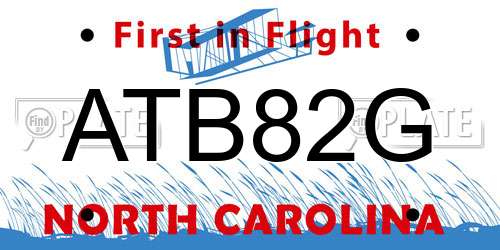 ATB82G North Carolina License Plate
