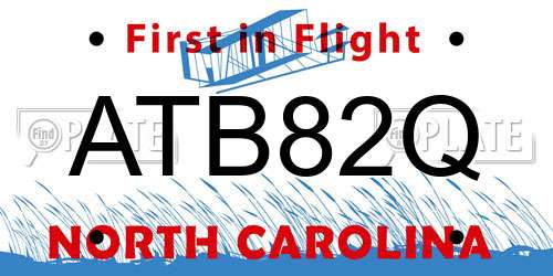 ATB82Q North Carolina License Plate