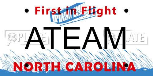 ATEAM North Carolina License Plate