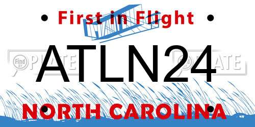 ATLN24 North Carolina License Plate