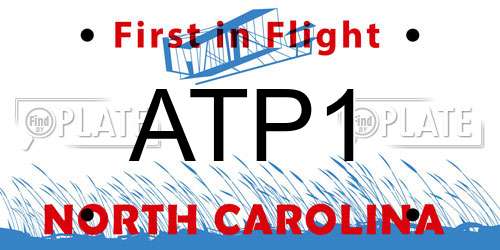 ATP1 North Carolina License Plate