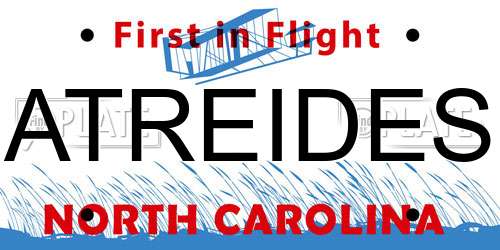 ATREIDES North Carolina License Plate