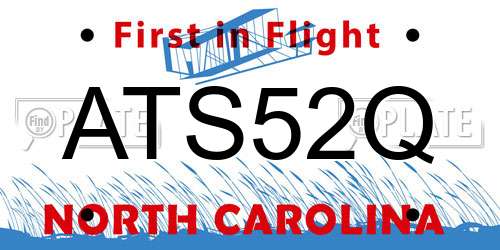 ATS52Q North Carolina License Plate