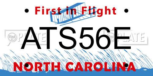 ATS56E North Carolina License Plate