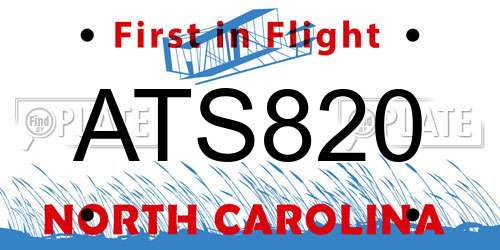 ATS820 North Carolina License Plate