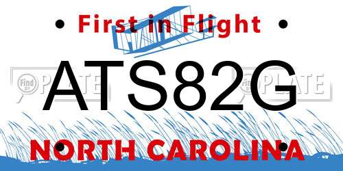 ATS82G North Carolina License Plate