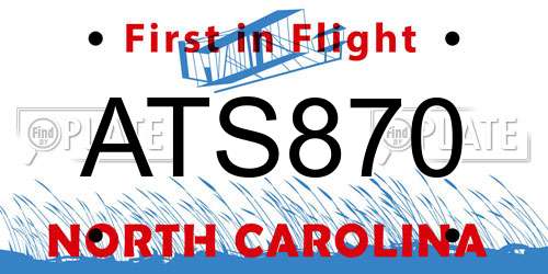 ATS870 North Carolina License Plate