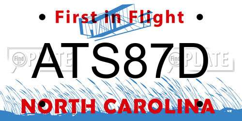 ATS87D North Carolina License Plate