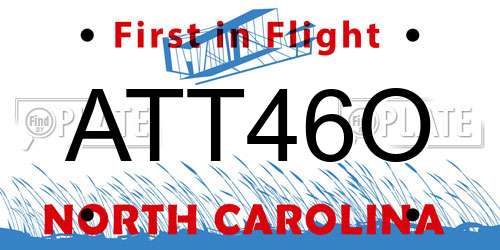 ATT46O North Carolina License Plate