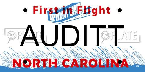 AUDITT North Carolina License Plate
