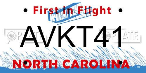AVKT41 North Carolina License Plate