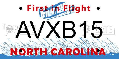 AVXB15 North Carolina License Plate