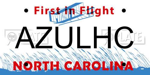AZULHC North Carolina License Plate
