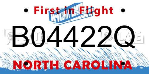 B04422Q North Carolina License Plate