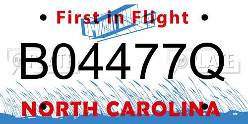 B04477Q North Carolina License Plate