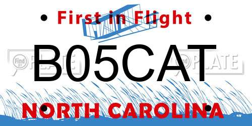 B05CAT North Carolina License Plate
