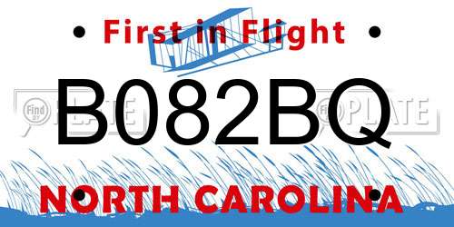 B082BQ North Carolina License Plate