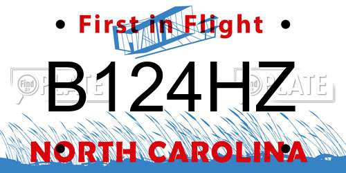 B124HZ North Carolina License Plate