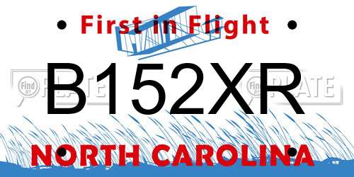 B152XR North Carolina License Plate