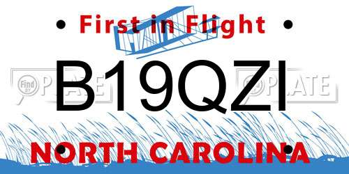 B19QZI North Carolina License Plate