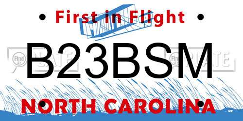 B23BSM North Carolina License Plate