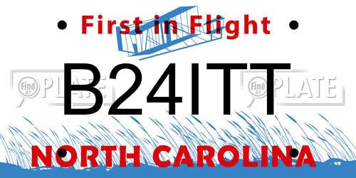 B24ITT North Carolina License Plate