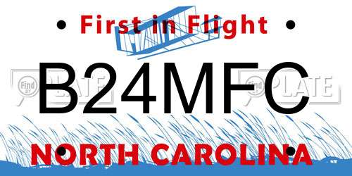 B24MFC North Carolina License Plate