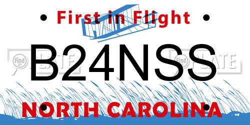 B24NSS North Carolina License Plate