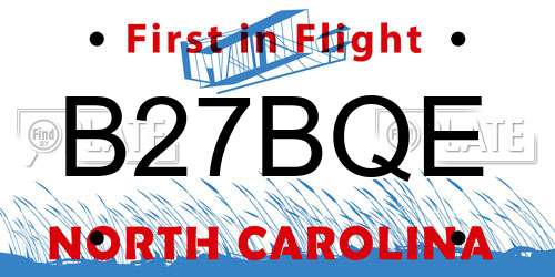 B27BQE North Carolina License Plate