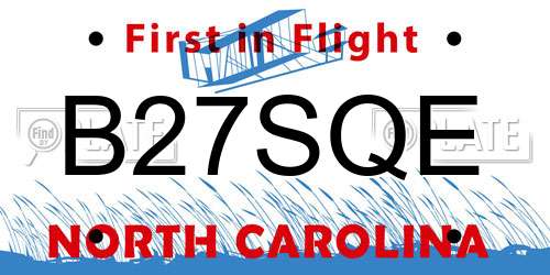 B27SQE North Carolina License Plate