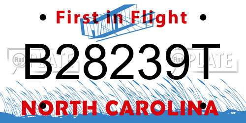 B28239T North Carolina License Plate
