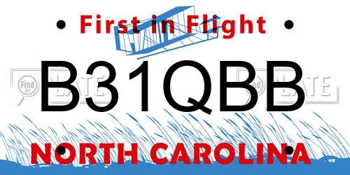 B31QBB North Carolina License Plate