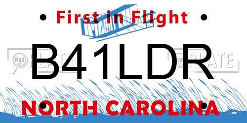 B41LDR North Carolina License Plate