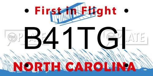 B41TGI North Carolina License Plate