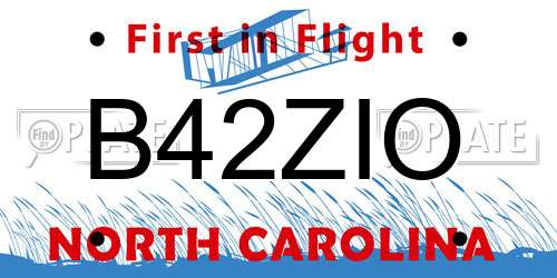 B42ZIO North Carolina License Plate