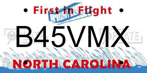B45VMX North Carolina License Plate