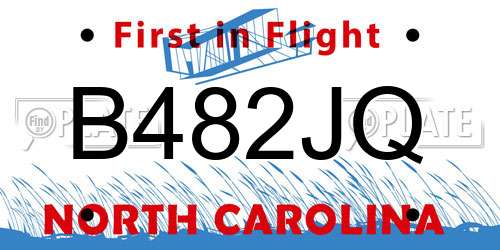 B482JQ North Carolina License Plate