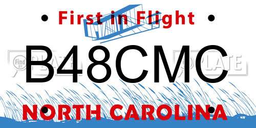B48CMC North Carolina License Plate
