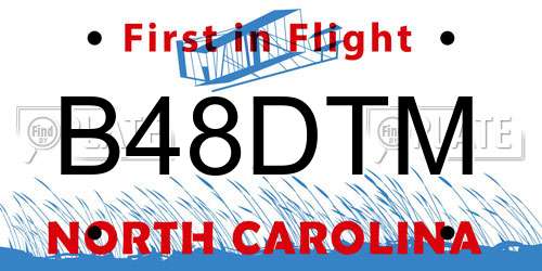 B48DTM North Carolina License Plate