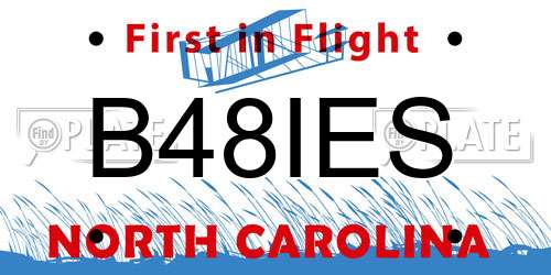 B48IES North Carolina License Plate
