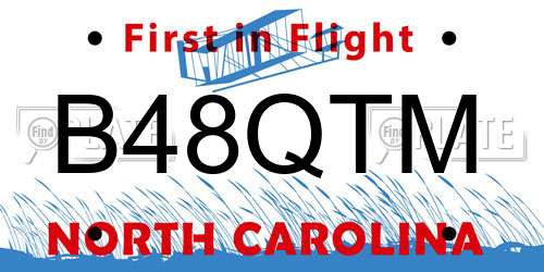 B48QTM North Carolina License Plate
