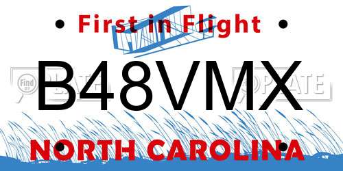 B48VMX North Carolina License Plate