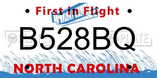 B528BQ North Carolina License Plate