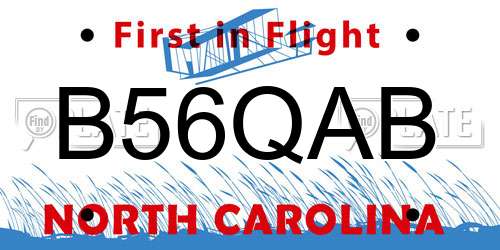 B56QAB North Carolina License Plate