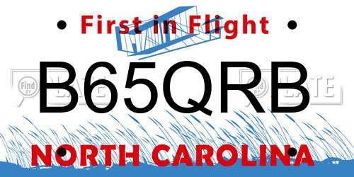 B65QRB North Carolina License Plate
