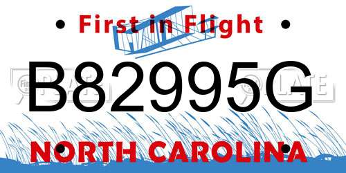 B82995G North Carolina License Plate