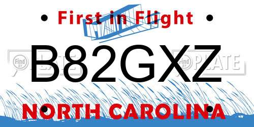 B82GXZ North Carolina License Plate