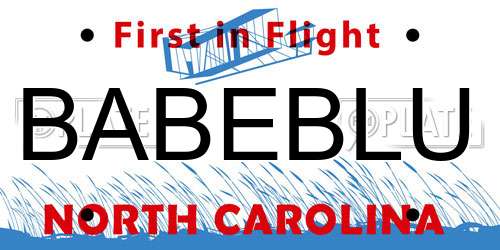 BABEBLU North Carolina License Plate