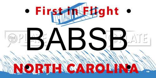 BABSB North Carolina License Plate