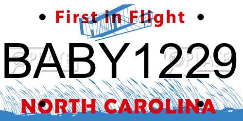 BABY1229 North Carolina License Plate